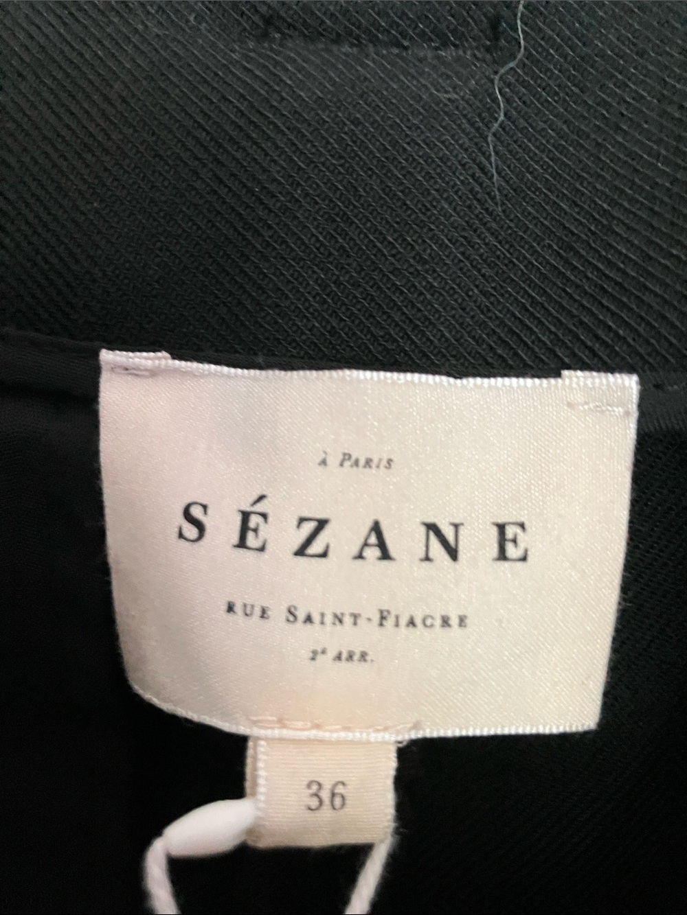 Sezane High-Waist Black Belted Women's Shorts - Picture 6 of 8